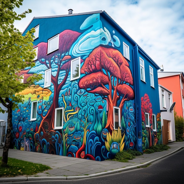 Strada vibrante a Reykjavik, in Islanda