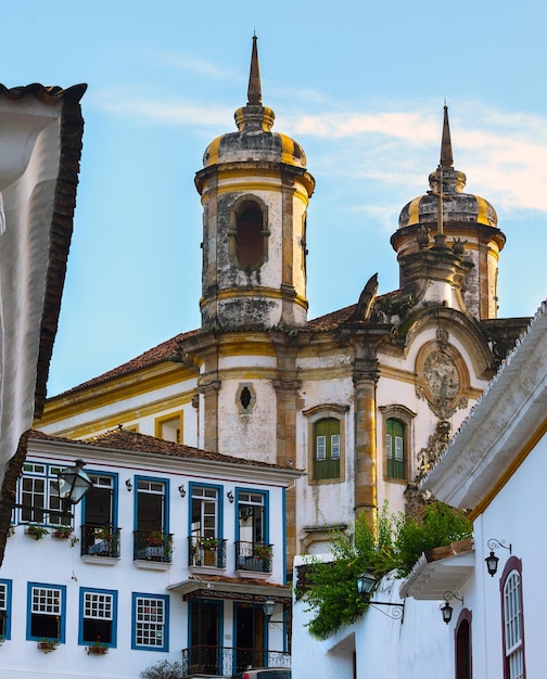 Strade della famosa città storica Ouro Preto Minas Gerais Brazil