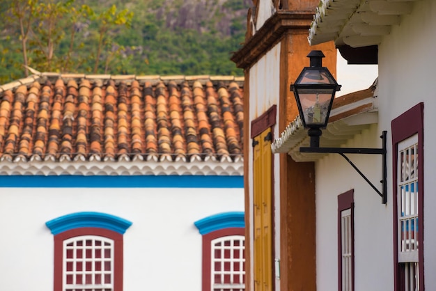 Strade della famosa città storica Tiradentes, Minas Gerais, Brasile