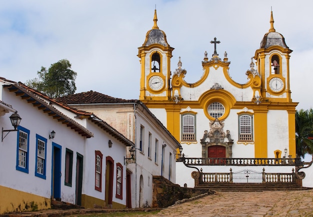 Strade della famosa città storica Tiradentes, Minas Gerais, Brasile