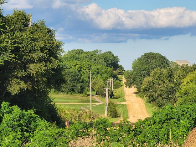 Strade di campagna di Senic Iowa