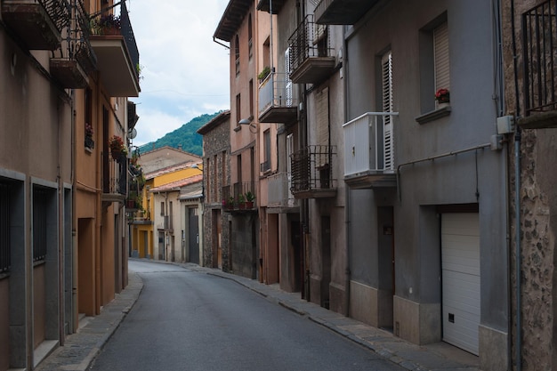 Strade di Castellfollit de la Roca, Spagna.