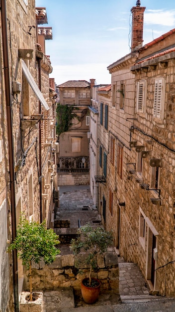 Stradine della vecchia Dubrovnik. Croazia