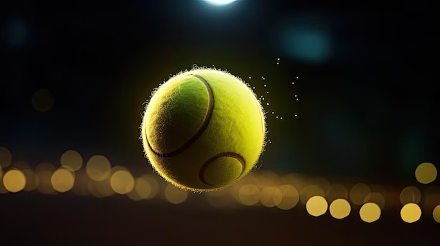 straordinaria foto di pallina da tennis altamente dettagliata
