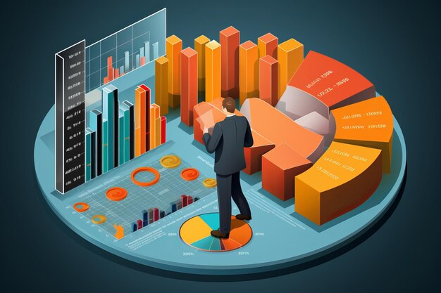 Strategia di crescita aziendale Bellissima illustrazione Generativa AI