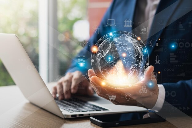 Strategia di trasformazione tecnologica digitale trasformazione delle idee e adozione della tecnologia nelle imprese nell'era digitale miglioramento delle capacità aziendali globali