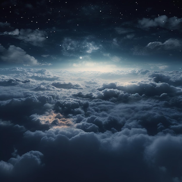 Stratocumulus Serenity Paesaggio nuvoloso minimalista