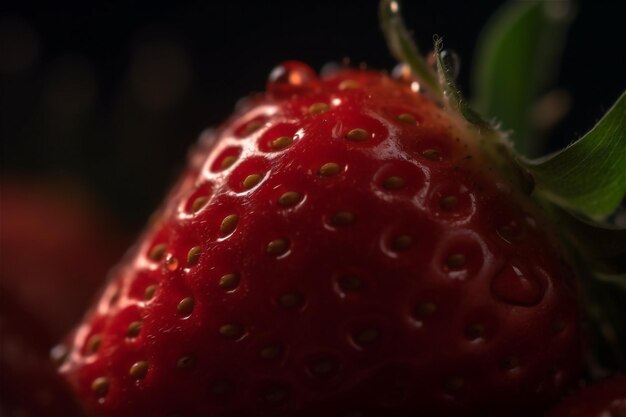 Strawberry Fruit Nutrition Food Macro Contenuti generati dall'intelligenza artificiale