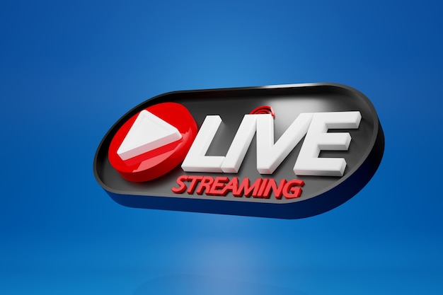 Streaming LIVE per la vendita di prodotti sui social media. concetto di acquisto online, rendering 3d