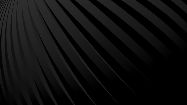 Stripe background black designMonocromatico astratto sfondo nero profondo concept3d rendering illustrazione