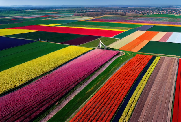 Strisce di tulipani olandesi