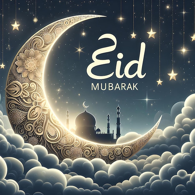 Striscione di Eid Mubarak per festeggiare le festività islamiche