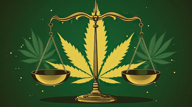 striscione di foglia di cannabis medica