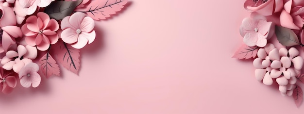 striscione di San Valentino con spazio vuoto per il testo sfondo rosa pastello concetto d'amore