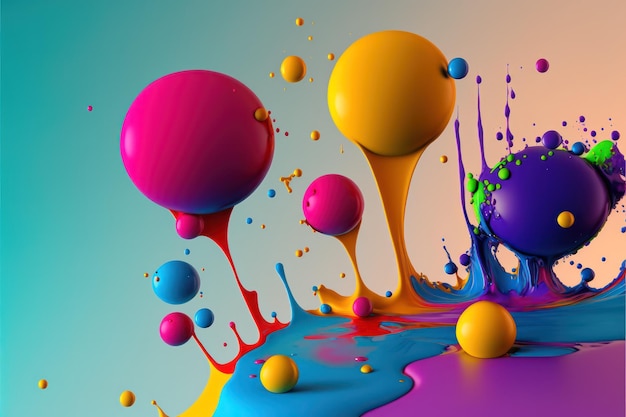 Striscione fluido a bolle colorate per i tuoi progetti moderni generativi ai