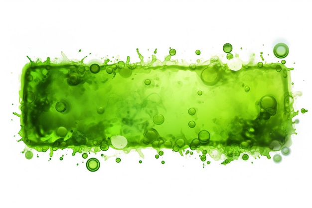 Striscione orribile rettangolare acido verde bollente che ricorda la malattia e la tossicità