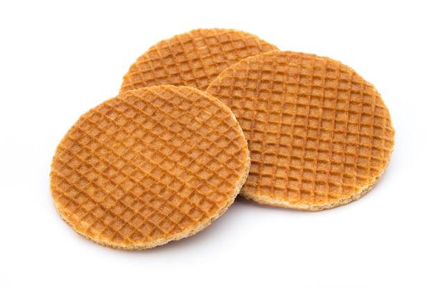 Stroopwafels o cialde olandesi con caramello.