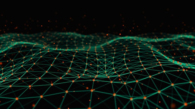 structural connection of information data transfer in network connection abstract data background 3d rendering