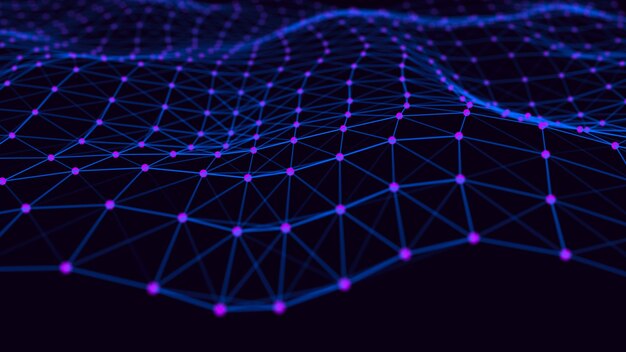 structural connection of information data transfer in network connection abstract data background 3d rendering