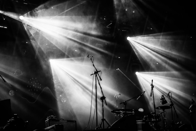 Strumentazione musicale concerto illuminato a avena