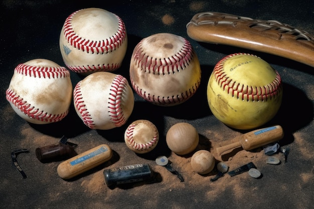 strumenti e attrezzature per softball fotografia pubblicitaria professionale