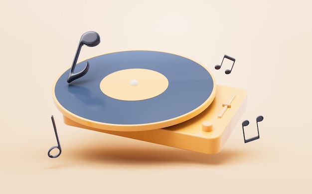 Strumenti musicali con rendering 3D in stile cartone animato