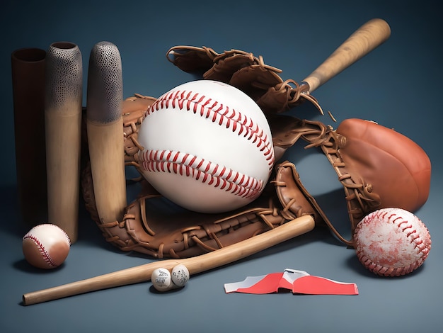 Strumento di baseball e logo del baseball