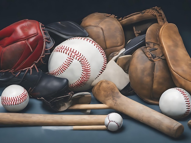 Strumento di baseball e logo del baseball