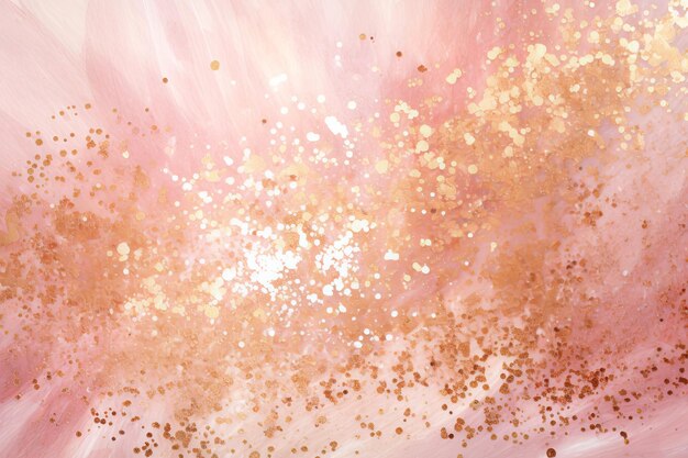 Struttura astratta dell'inchiostro dell'alcool di marmo rosa dell'acquerello e fondo realistico di lusso di scintillio dell'oro