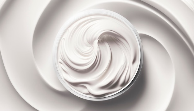 Struttura cosmetica crema bianca IA generativa