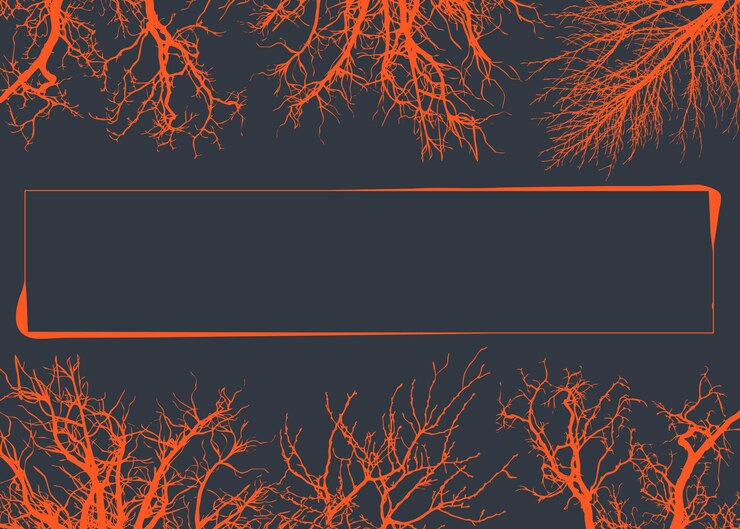 Foto struttura dei rami degli alberi sul telaio dell'isolato
