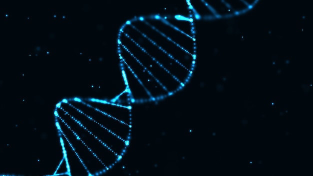 Struttura del codice del DNA con bagliore