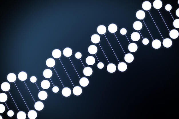 Struttura del DNA su sfondo scuro Illustrazione