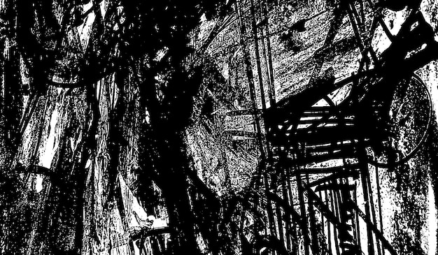 Struttura del grunge in bianco e nero. sfondo astratto della superficie dell'illustrazione.