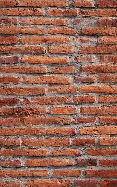 Struttura del muro di mattoni rossi Muro di mattoni astratto sfondo muro di vecchi mattoni incrinati con un weathere