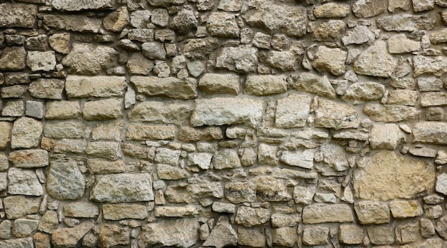 Struttura del muro di pietra con molte grandi pietre marroni