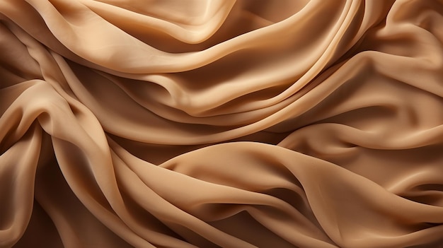 Struttura del primo piano del tessuto o del panno beige naturale nel layout delle onde di colore marrone per la presentazione