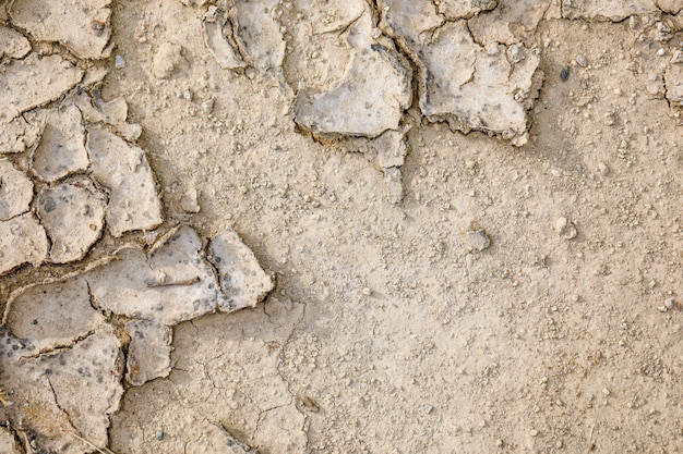 Struttura del tetto di terra secca e crepa