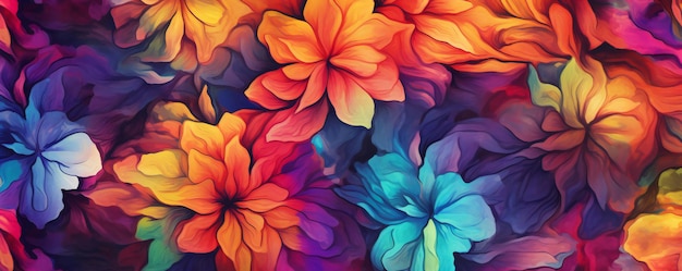 Struttura della carta da parati dai colori vivaci dei fiori geometrici