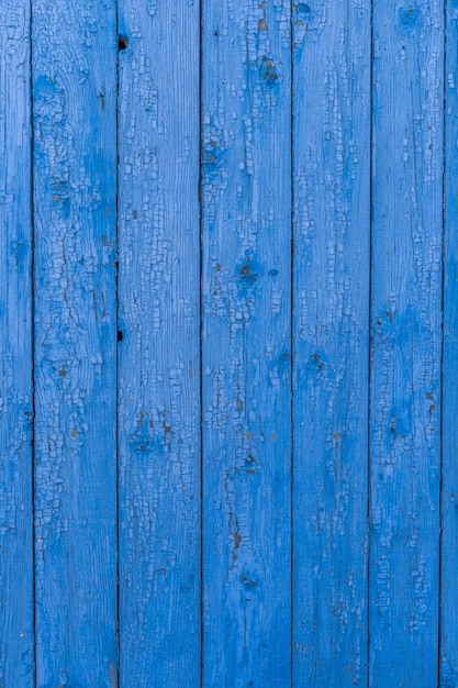 struttura della parete di legno con la vecchia vernice blu