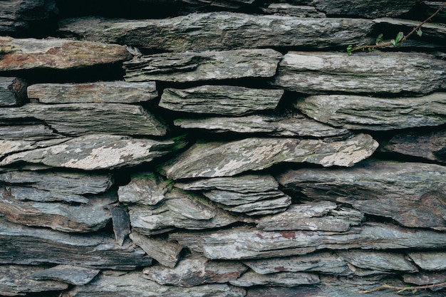 Struttura della parete di pietra naturale. Sfondo di pietra ardesia.