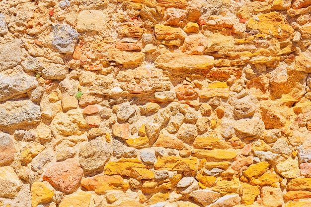 Struttura della parete rocciosa nella vecchia città spagnola.