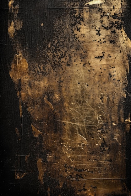 Struttura della pittura a olio astratta nera e oro