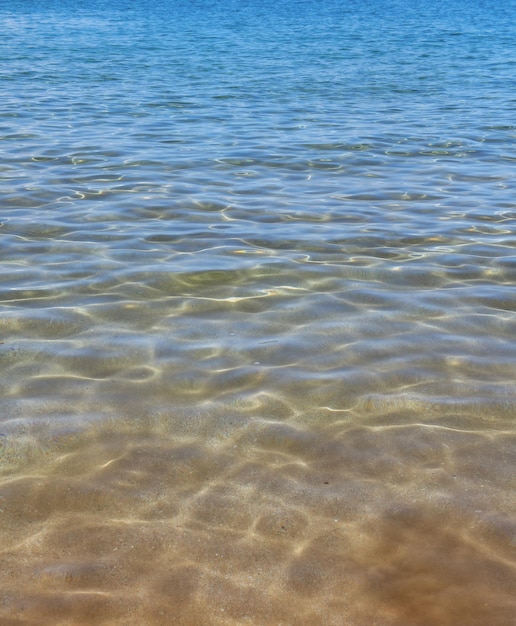 Struttura della superficie dell'acqua di mare calma con spruzzi e onde natura astratta sfondo di aqua