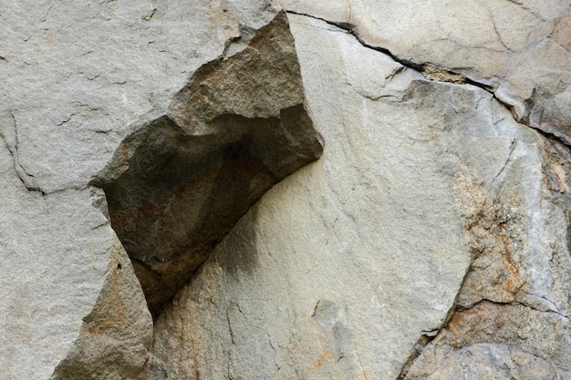 Struttura della superficie della roccia vecchia pietra alterata Natura dettaglio delle rocce Primo piano muro di pietra marrone grezzo