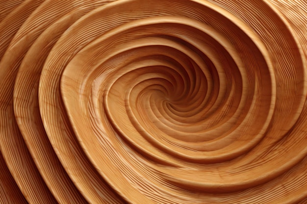 Struttura di legno a spirale contorta astratta