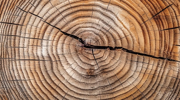 Struttura di legno del primo piano del tronco di albero tagliato Ai generativo