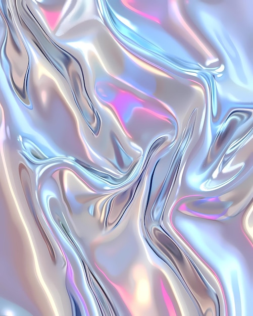 Struttura di metallo liquido sfondo astratto con colori neon morbidi banner di design Wave
