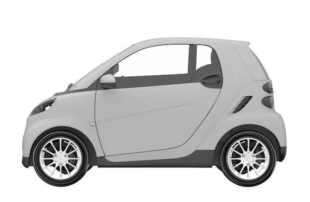 Struttura di rendering dell'illustrazione 3d del veicolo isolato bianco dell'automobile
