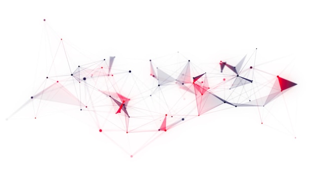 Struttura futuristica di connessione di rete colorata su sfondo bianco Concetto di hi tech e futuro Concetto di comunicazione e web Visualizzazione di big data Rendering 3D